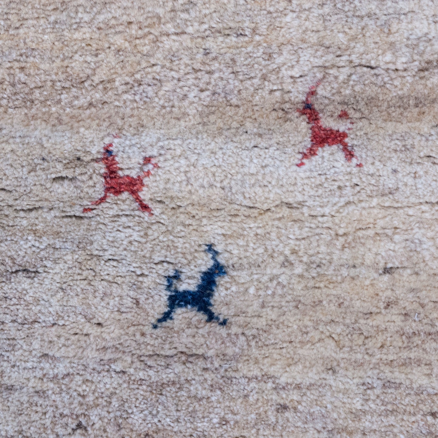 Vintage Hand-Knotted Gabbeh Rug