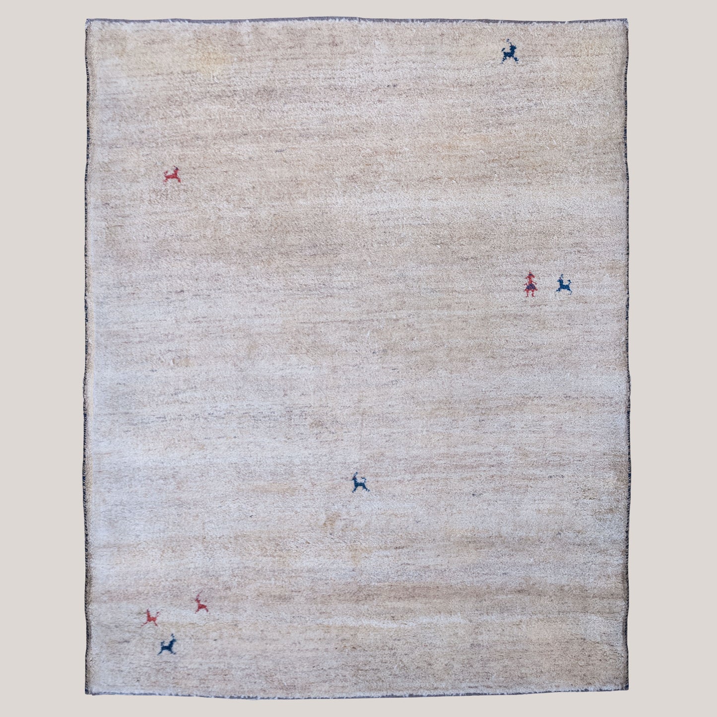 Vintage Hand-Knotted Gabbeh Rug