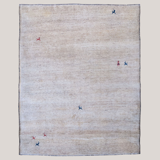 Vintage Hand-Knotted Gabbeh Rug