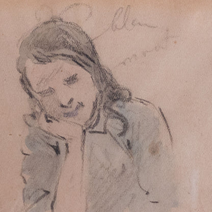 Framed  Signed Pencil Figure Studies