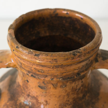 18th or 19th Century Terracotta Vase with Ochre Glaze