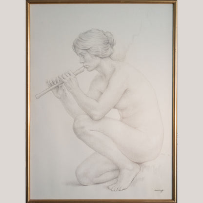 The Four Seasons (Les Quatre Estacions) – Suite of Four Large Framed Original Graphite Drawings