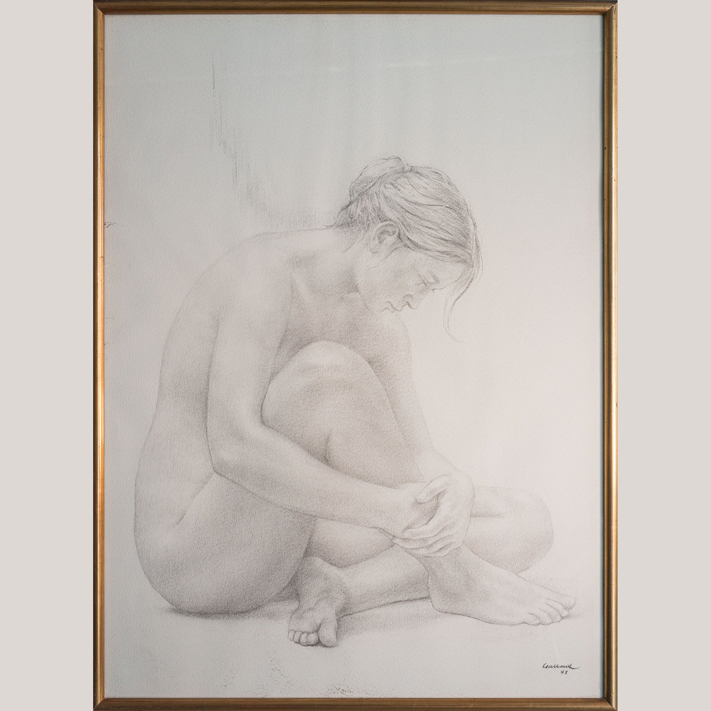 The Four Seasons (Les Quatre Estacions) – Suite of Four Large Framed Original Graphite Drawings