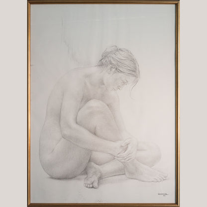The Four Seasons (Les Quatre Estacions) – Suite of Four Large Framed Original Graphite Drawings