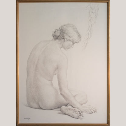 The Four Seasons (Les Quatre Estacions) – Suite of Four Large Framed Original Graphite Drawings