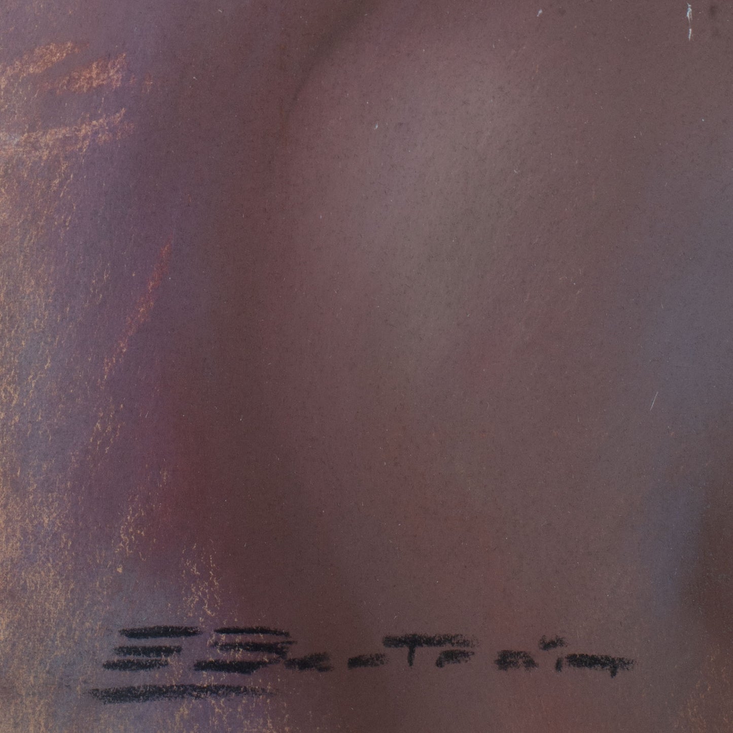 Vintage Pastel Portrait of a Young Woman - Signed