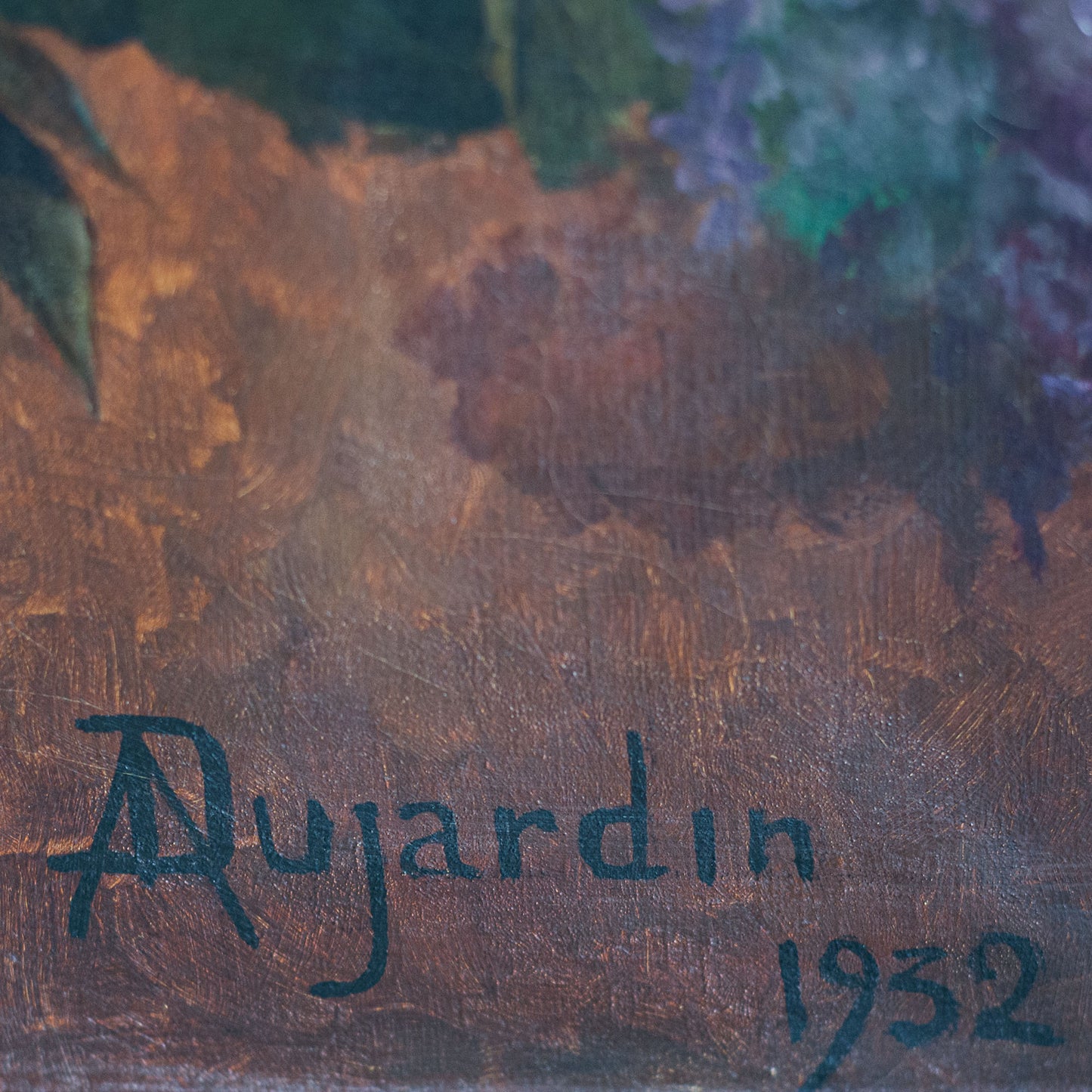 Floral Still Life in Vase - Signed and Dated  - Oil on Canvas