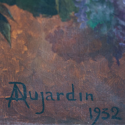 Floral Still Life in Vase - Signed and Dated  - Oil on Canvas