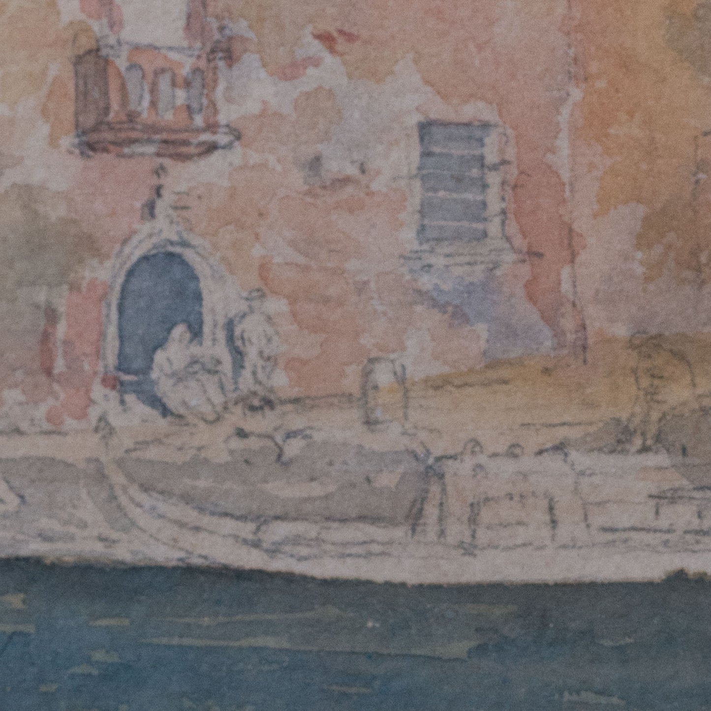 Venetian Canal Scene Watercolour, Artist Unknown