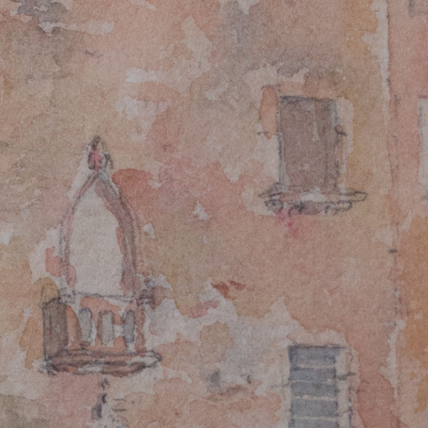 Venetian Canal Scene Watercolour, Artist Unknown