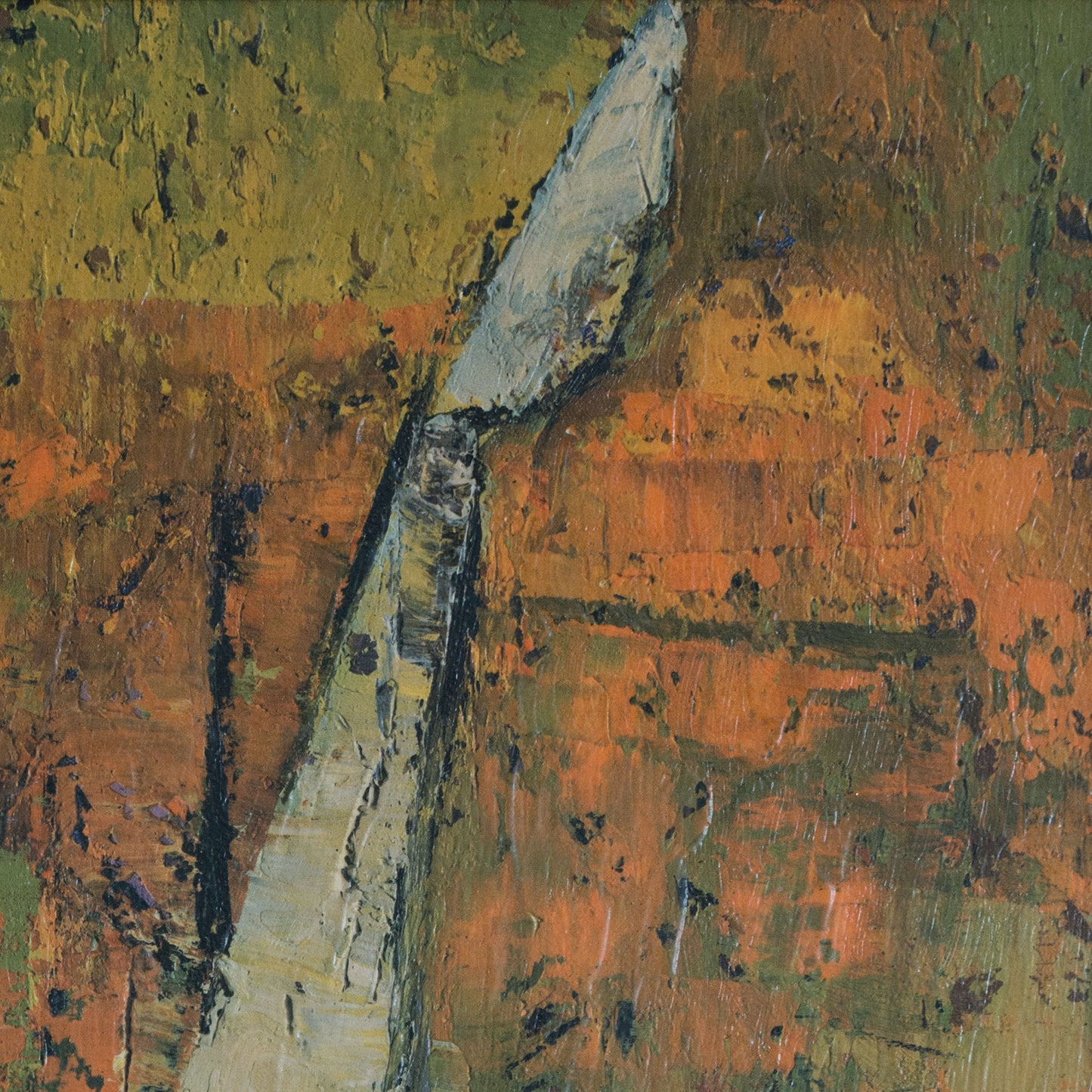 Vintage Abstract Seascape with Two Sailing Boats