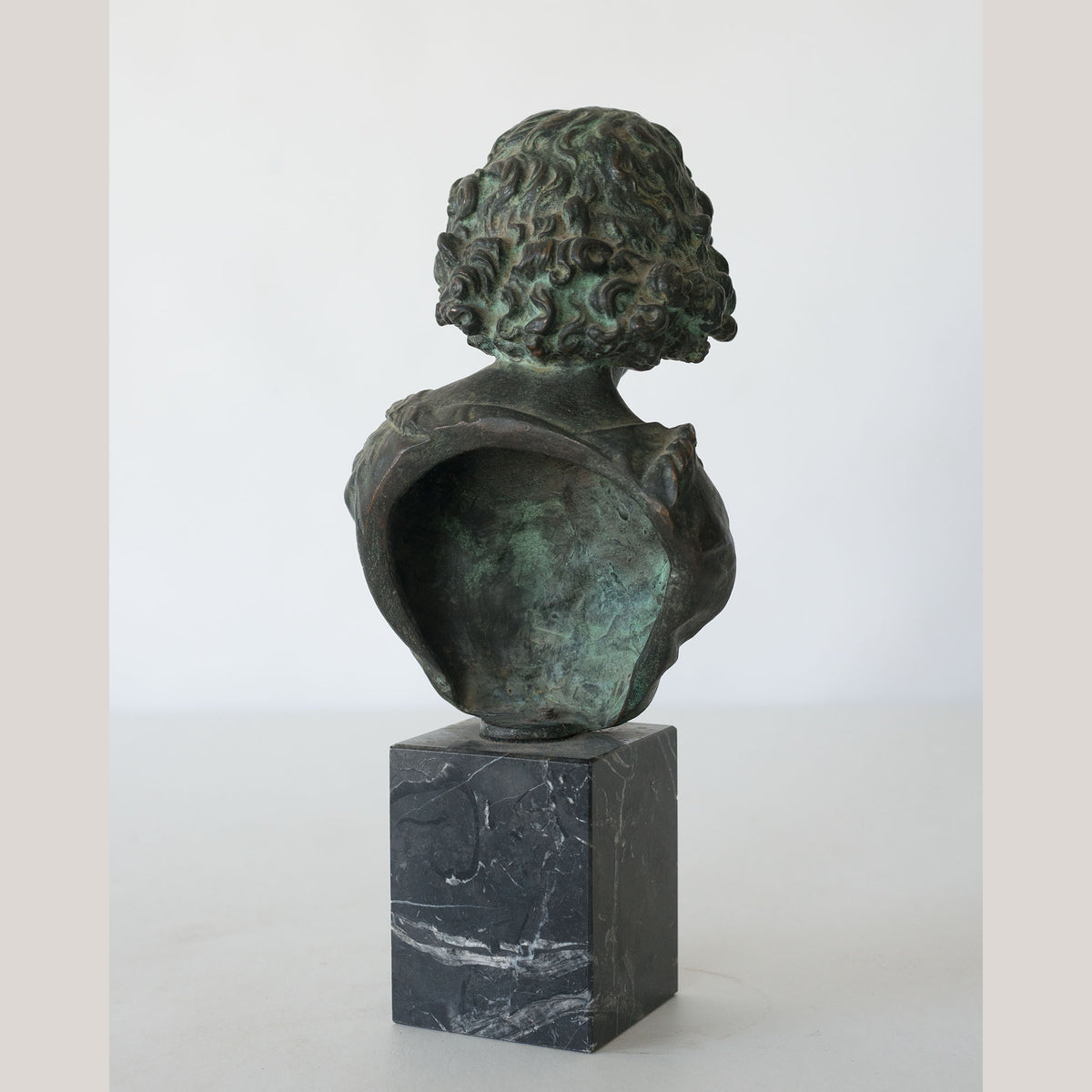 Signed Bronze Bust of a Young Woman on a Marble Base – Possibly After Hippolyte François Moreau