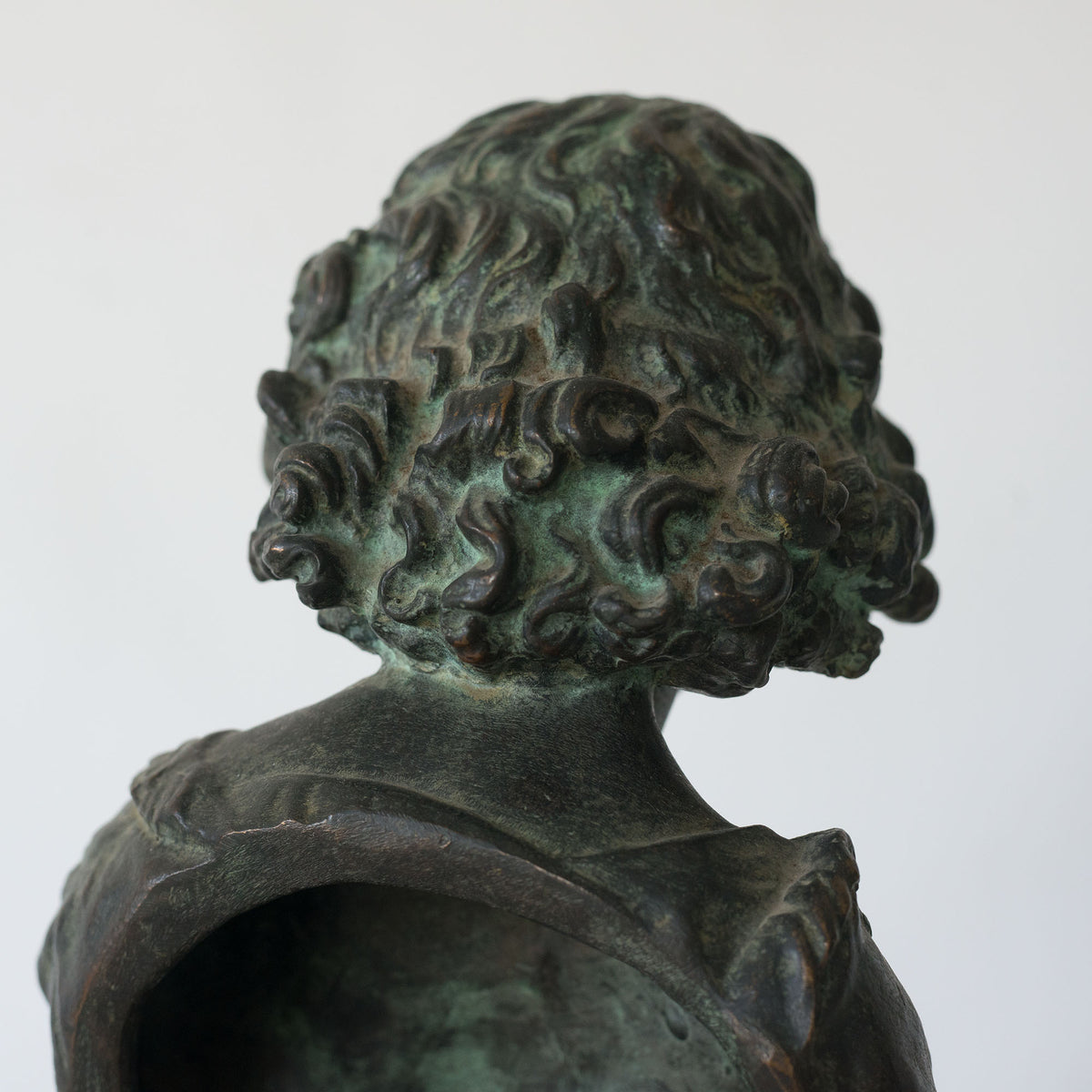 Signed Bronze Bust of a Young Woman on a Marble Base – Possibly After Hippolyte François Moreau