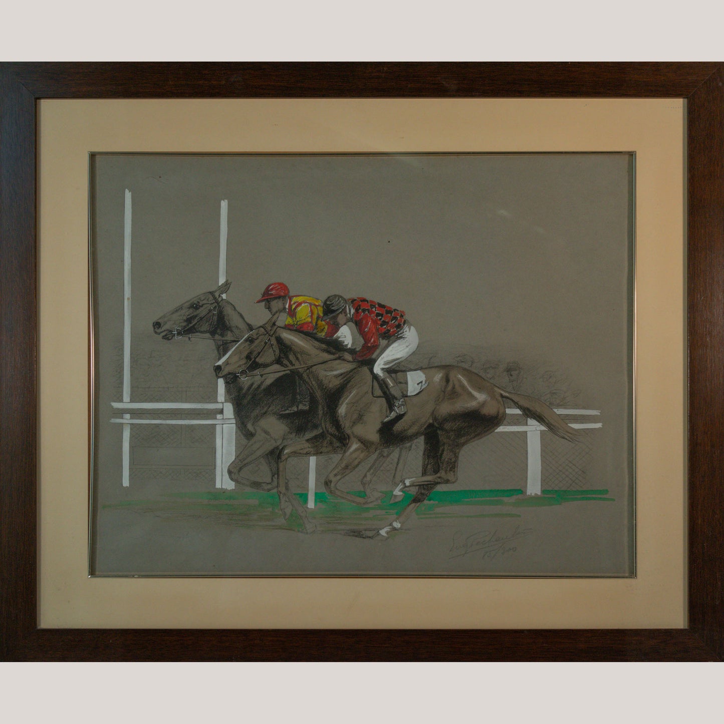 Equestrian Sporting Scenes – Deauville Polo and Longchamp Horse Race by Eugène Pechaubès