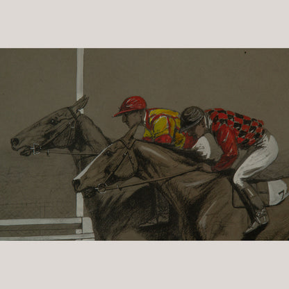 Equestrian Sporting Scenes – Deauville Polo and Longchamp Horse Race by Eugène Pechaubès