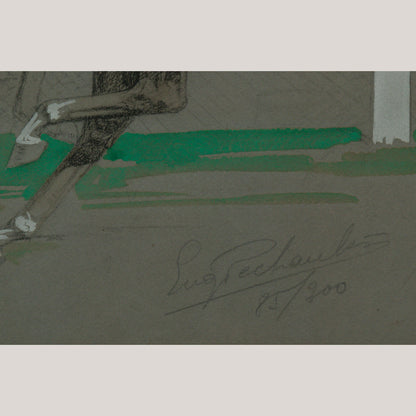 Equestrian Sporting Scenes – Deauville Polo and Longchamp Horse Race by Eugène Pechaubès