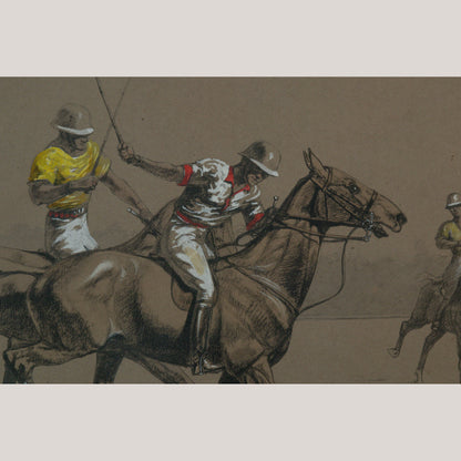 Equestrian Sporting Scenes – Deauville Polo and Longchamp Horse Race by Eugène Pechaubès