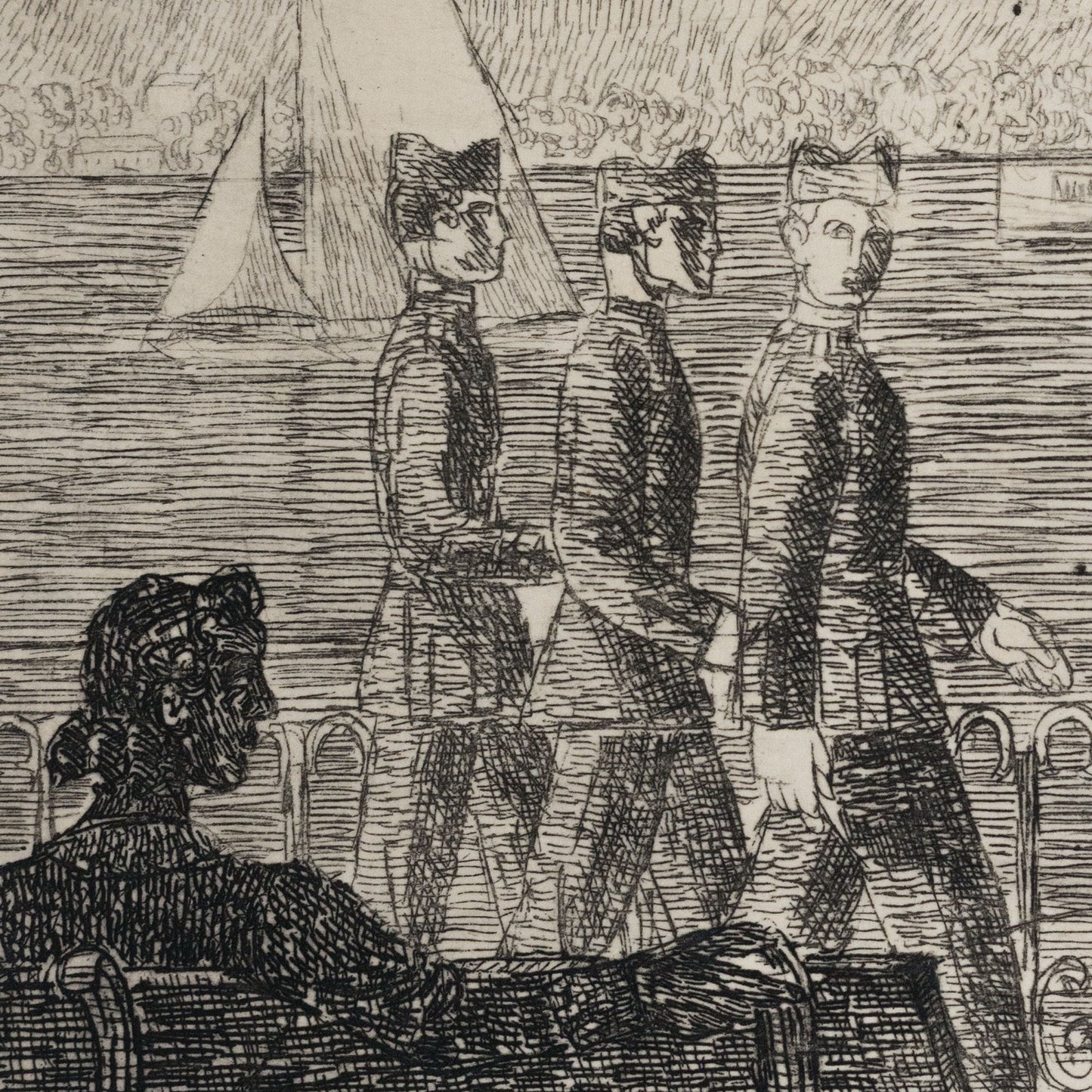 Lakeside Promenade Scene by Karl Otto Hügin