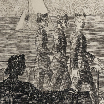 Lakeside Promenade Scene by Karl Otto Hügin