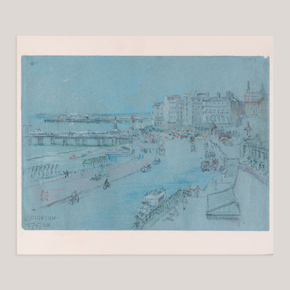 Brighton Pier and Royal Albion Hotel 1938 – Original Pencil Sketch