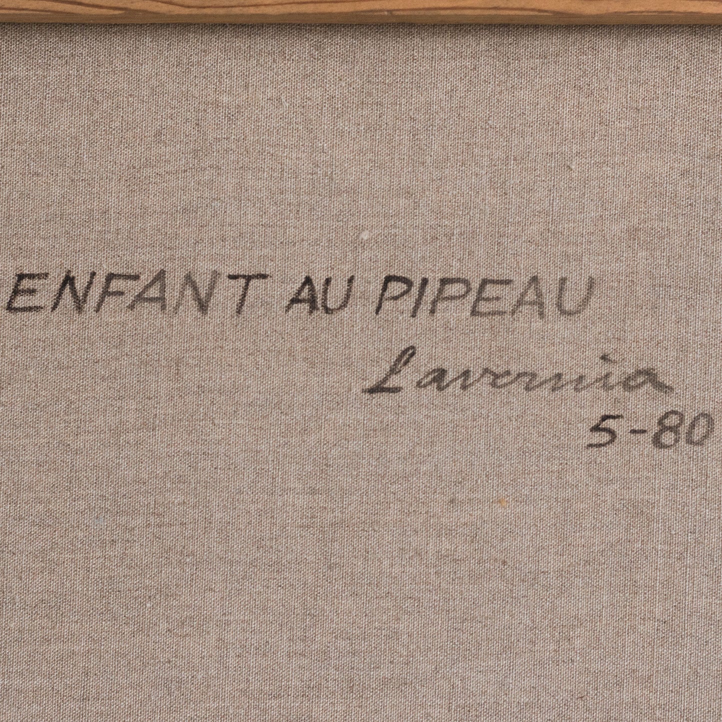 Enfant au Pipeau – Larrania (Signature Presently Unidentified)