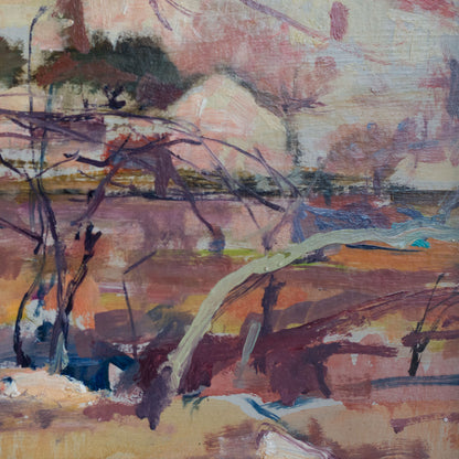 Landscape Study inscribed on reverse “Santiga” – Oil and Mixed Media Painting
