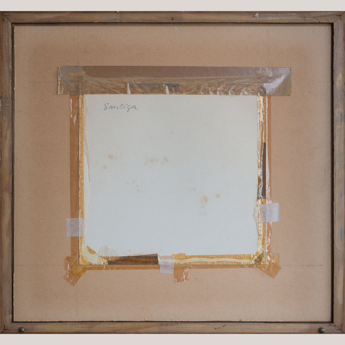 Landscape Study inscribed on reverse “Santiga” – Oil and Mixed Media Painting