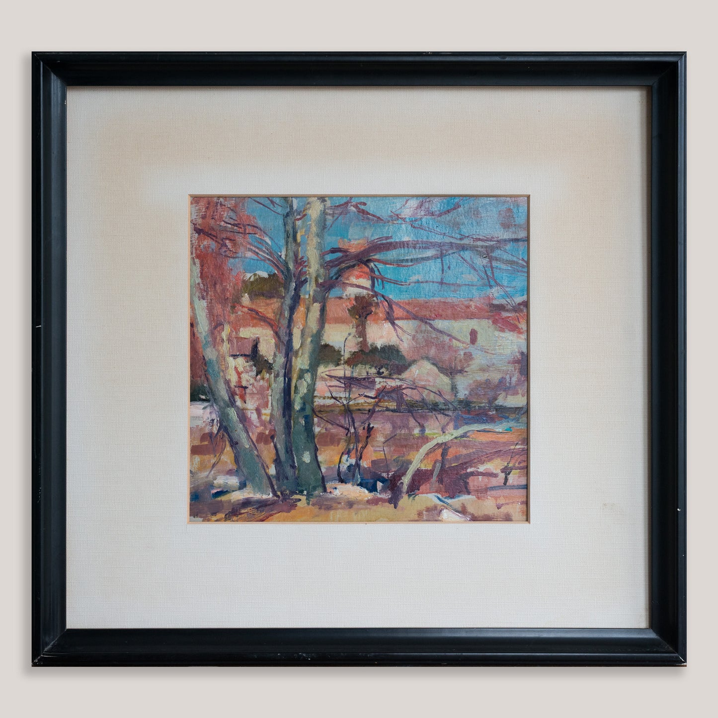 Landscape Study inscribed on reverse “Santiga” – Oil and Mixed Media Painting