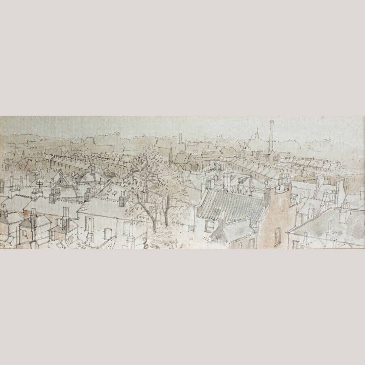 View from Point Hill – J. Ward (inscribed reverse) - Original Pencil Drawing
