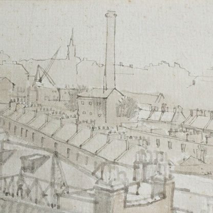 View from Point Hill – J. Ward (inscribed reverse) - Original Pencil Drawing