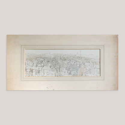 View from Point Hill – J. Ward (inscribed reverse) - Original Pencil Drawing