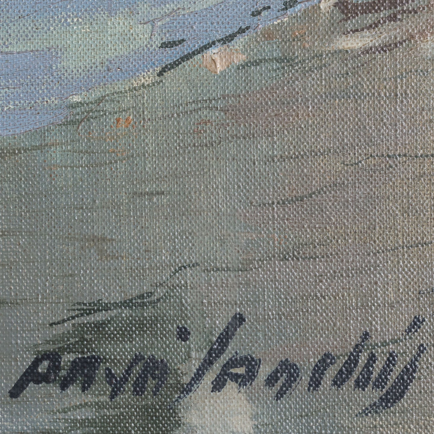 Mediterranean Riverside Village Landscape by Francisco Payà Sanchís