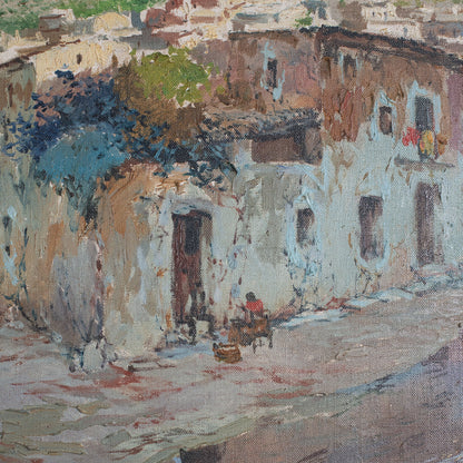 Mediterranean Riverside Village Landscape by Francisco Payà Sanchís