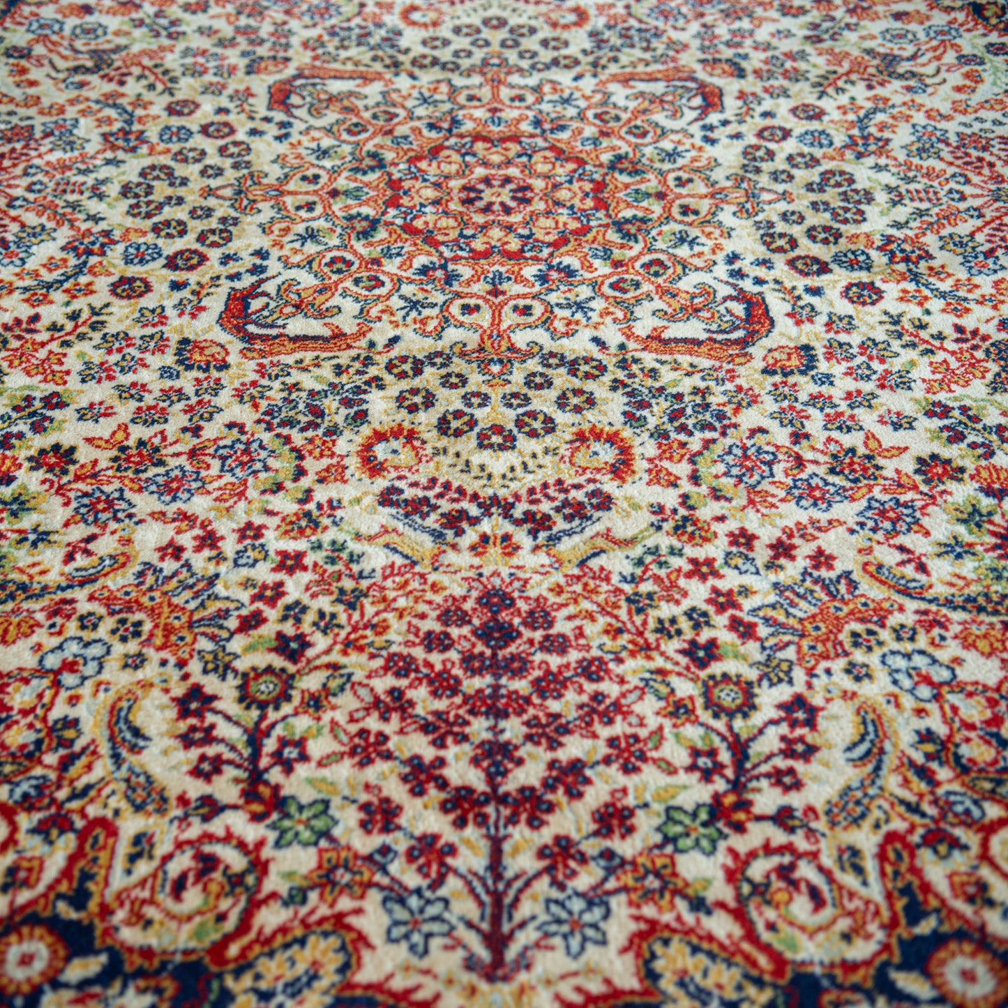 Vintage Hand-Knotted Persian Kerman Rug 255 cm  × 170 cm