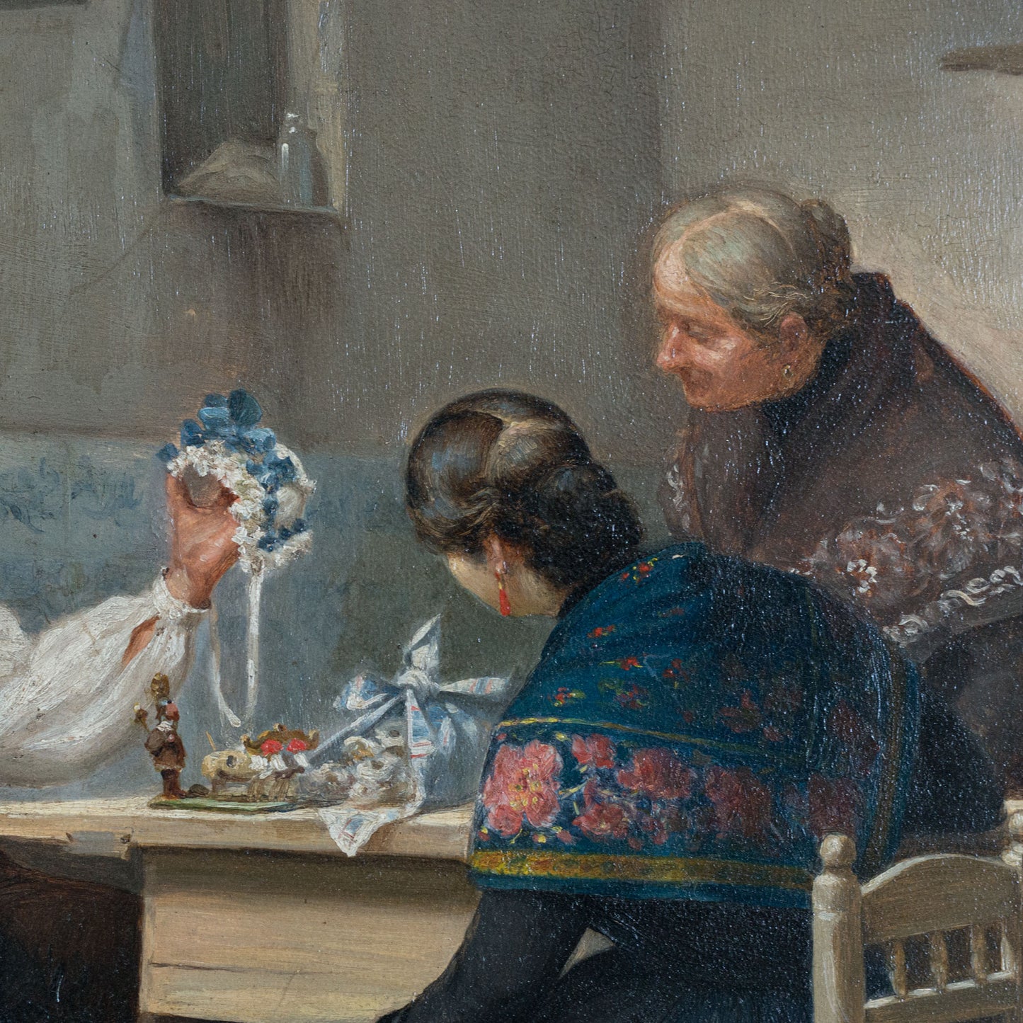 Travelling Toy Seller by Tomás García Sampedro (1860–1937) - Oil on Panel, 1899