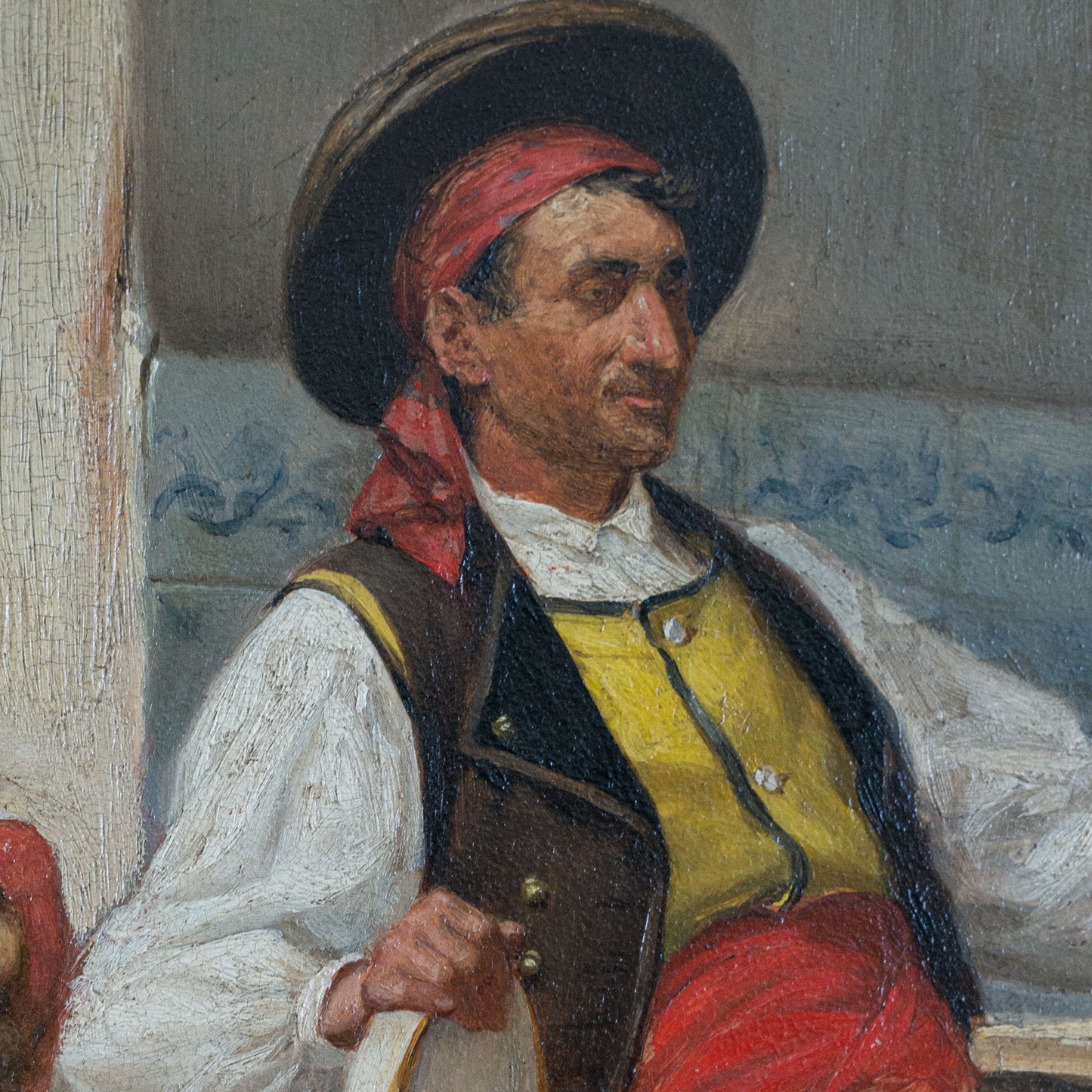 Travelling Toy Seller by Tomás García Sampedro (1860–1937) - Oil on Panel, 1899