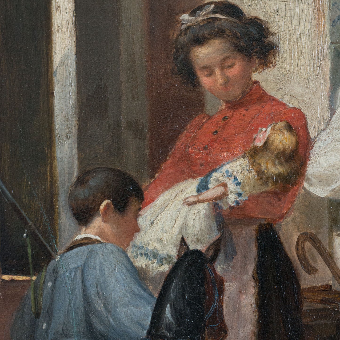 Travelling Toy Seller by Tomás García Sampedro (1860–1937) - Oil on Panel, 1899