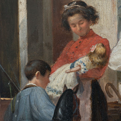 Travelling Toy Seller by Tomás García Sampedro (1860–1937) - Oil on Panel, 1899