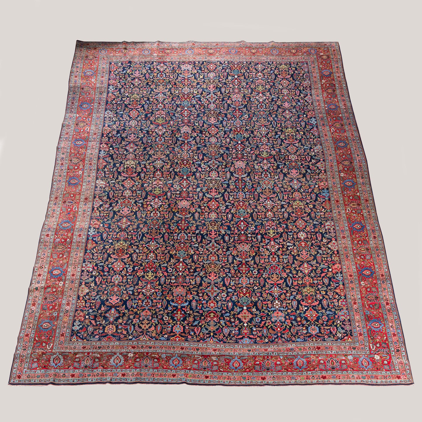 Palace-Size Antique Persian Mashad Rug – 605 cm × 390 cm