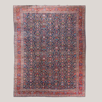 Palace-Size Antique Persian Mashad Rug – 605 cm × 390 cm