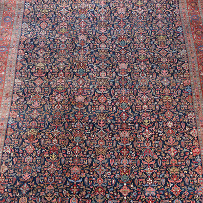 Palace-Size Antique Persian Mashad Rug – 605 cm × 390 cm