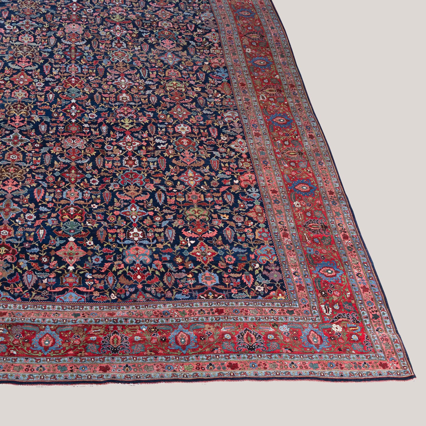 Palace-Size Antique Persian Mashad Rug – 605 cm × 390 cm