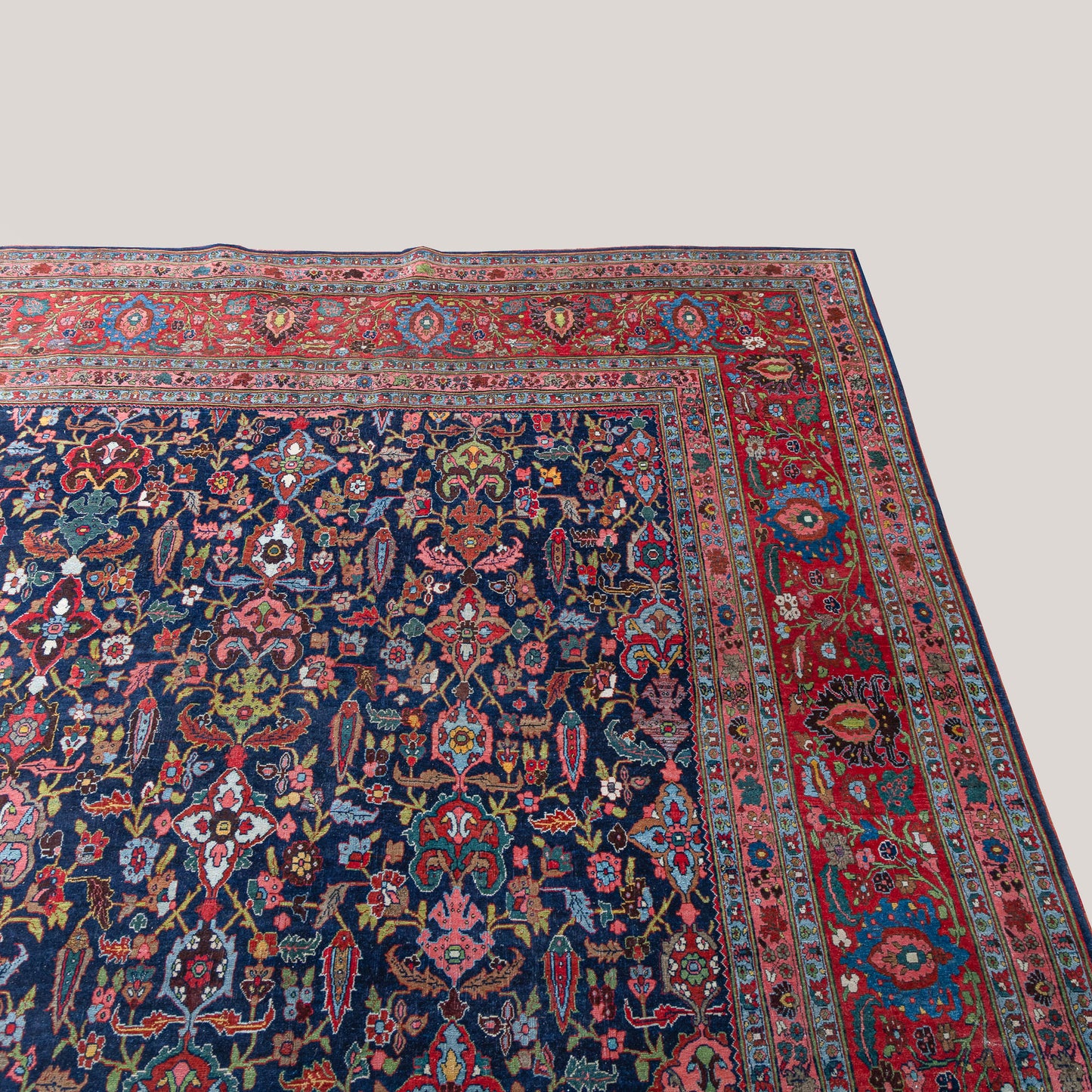 Palace-Size Antique Persian Mashad Rug – 605 cm × 390 cm