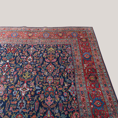 Palace-Size Antique Persian Mashad Rug – 605 cm × 390 cm