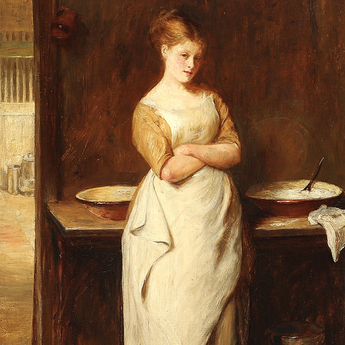 A Victorian Maid - John Pettie