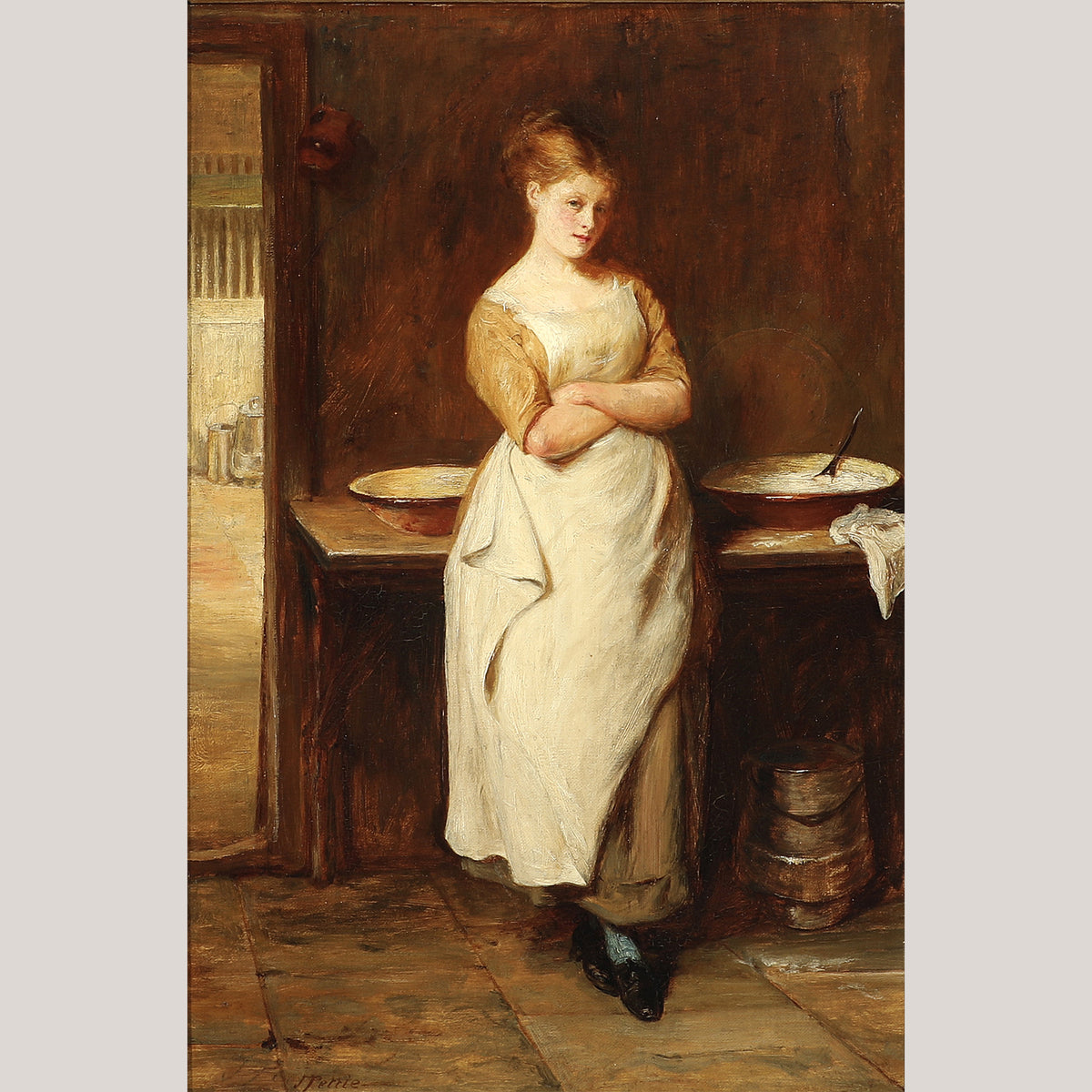 A Victorian Maid - John Pettie