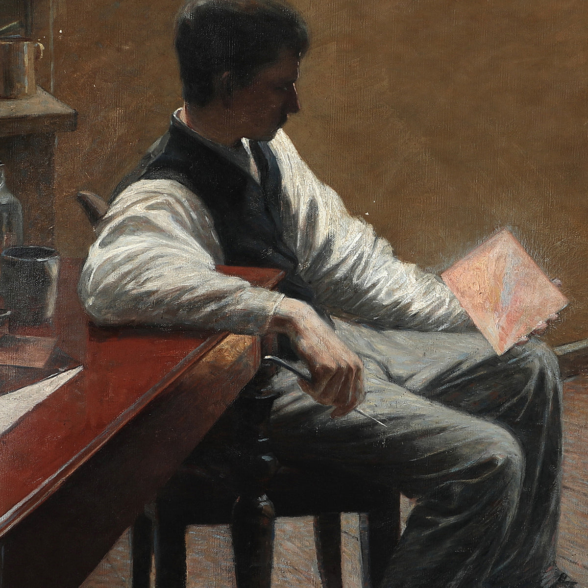 Interior from an Artist's Studio - Attributed to Louis Moe