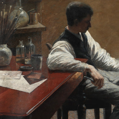 Interior from an Artist's Studio - Attributed to Louis Moe