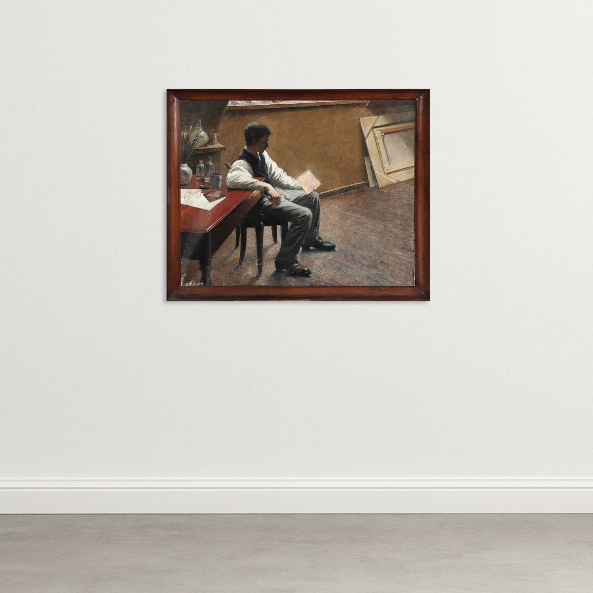 Interior from an Artist's Studio - Attributed to Louis Moe