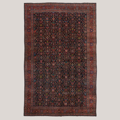 Palace-Size Antique Persian Mashad Rug – 605 cm × 390 cm